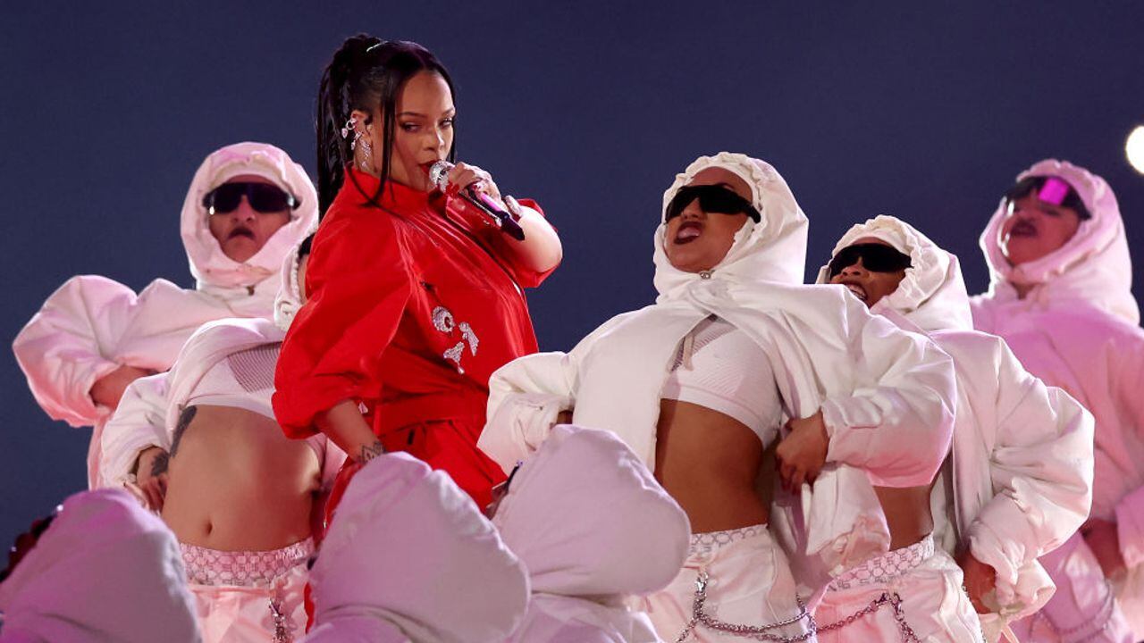 Pregnant Rihanna Wears $1M in Diamonds to Super Bowl 2023 Halftime