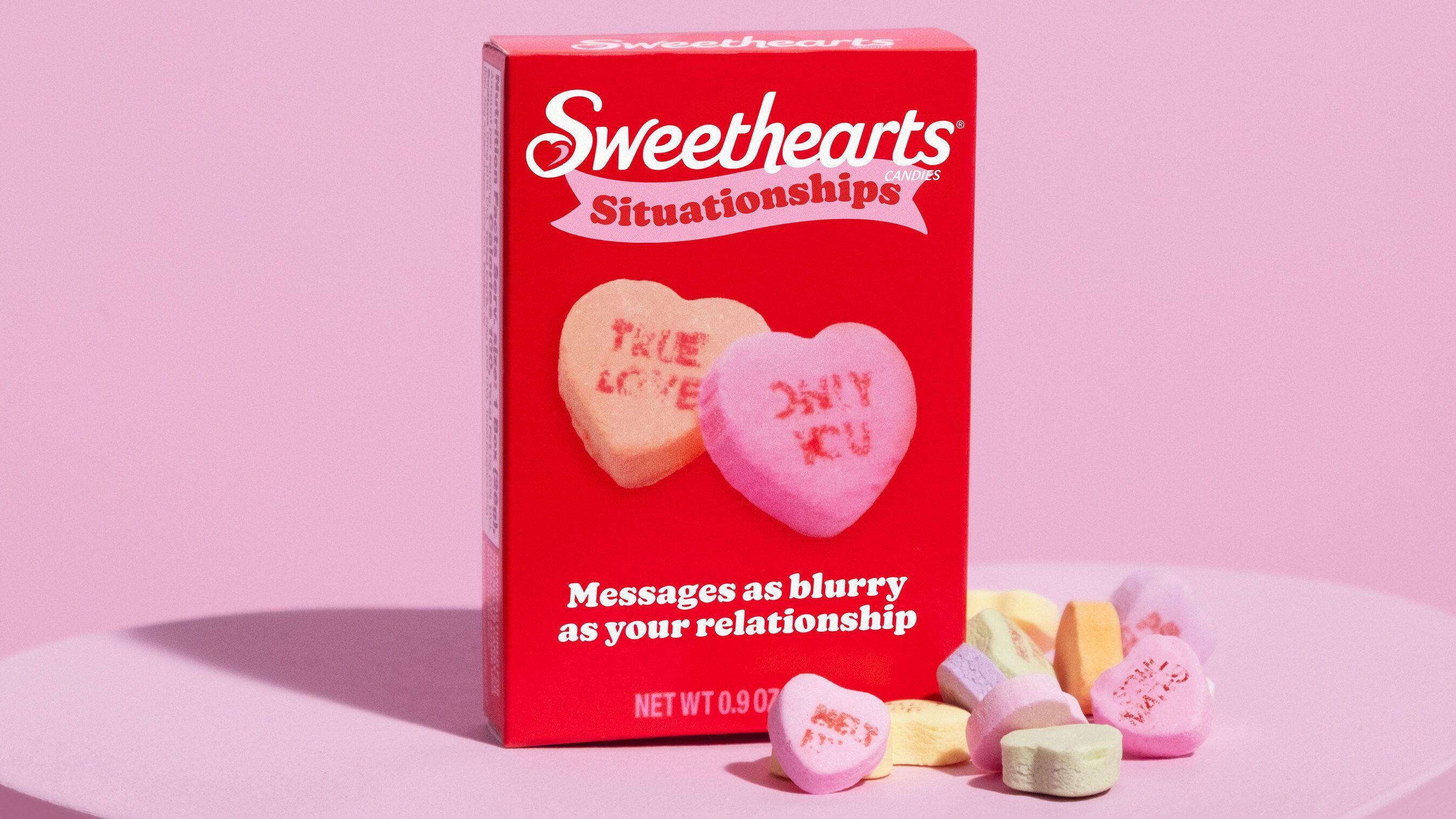 Sweethearts Valentine Conversation Hearts Hard Candy, 0.9 oz. Full Size Box  