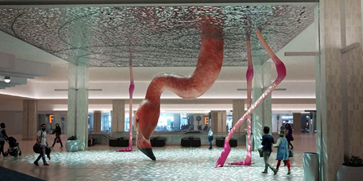21foot pink flamingo sculpture coming to Florida airport
